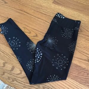 Terez Black Celestial Pattern Leggings